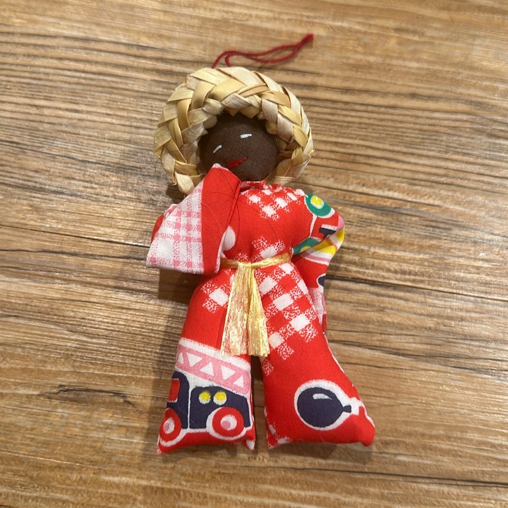 Vintage Handmade Christmas Tree Ornament- Bahamas Doll